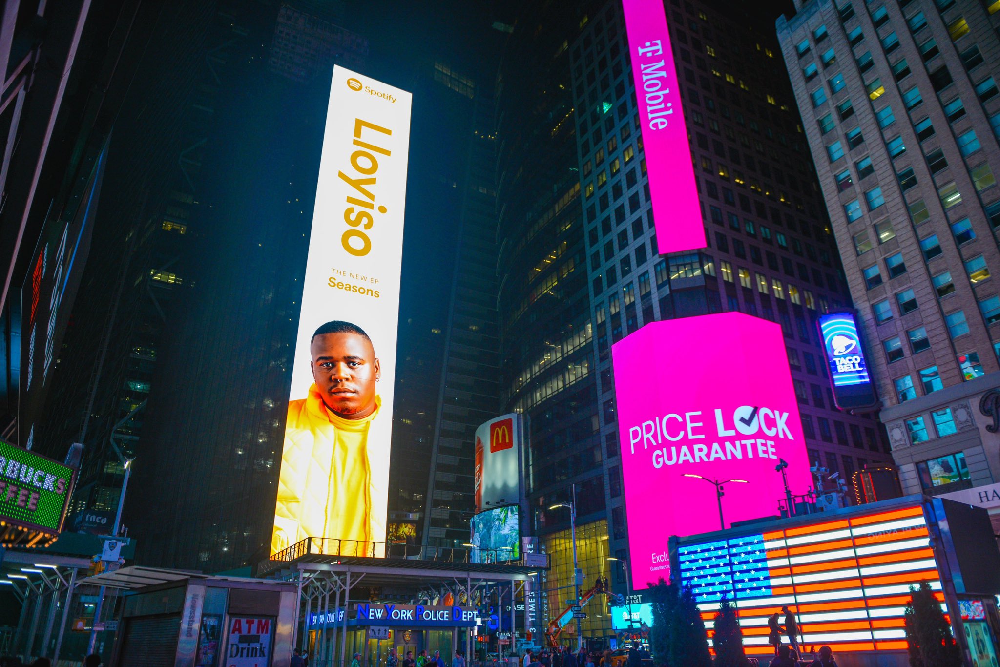 Lloyiso shines at New York Times Square