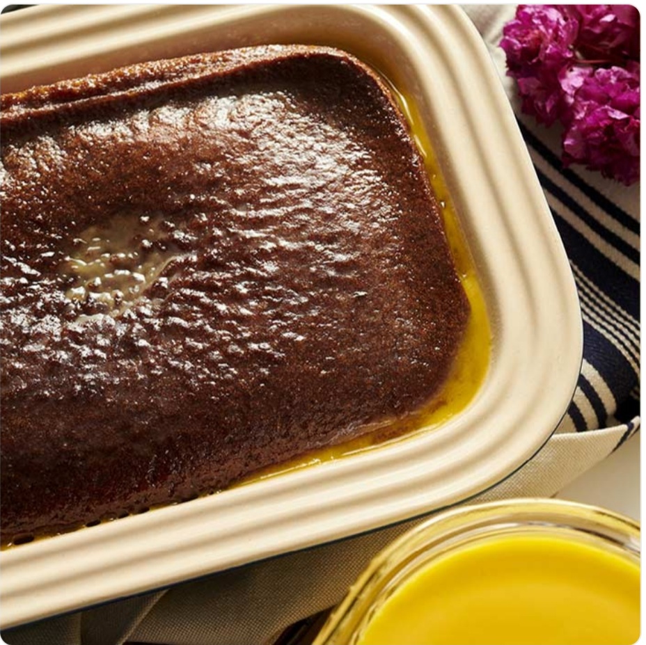 Malva pudding with caramel sauce