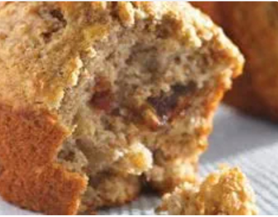 Breakfast: Banana and almond muffins
