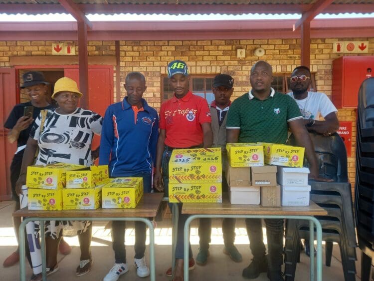 Mphethi Mahlatsi receives 200 chairs through joint efforts of MJ Enterprise and OFUTA