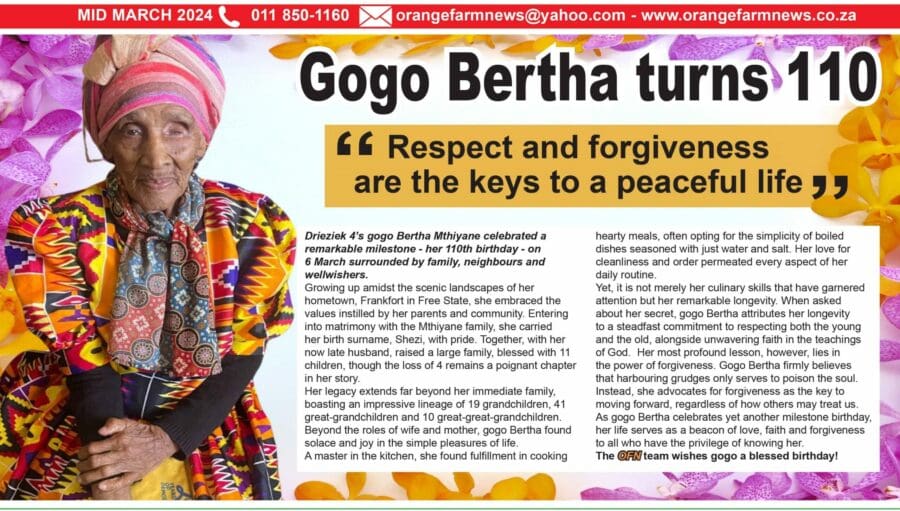 Orange Farm News Mid March 2024