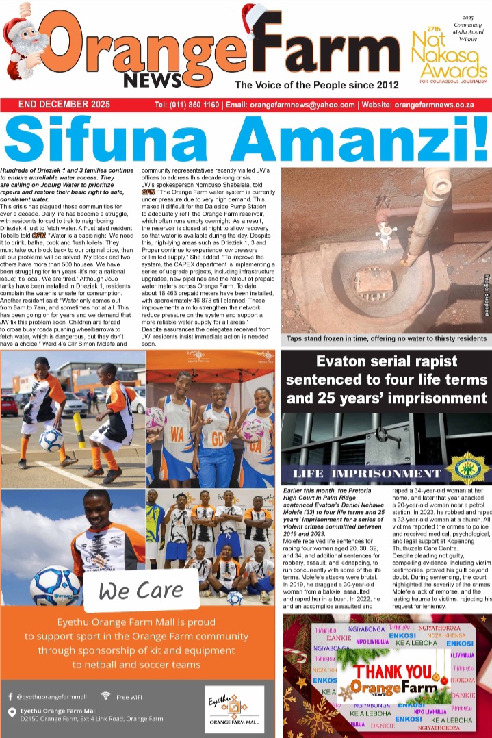 Orange Farm News – Wrapping Up 2025!